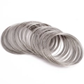 High-quality silver plated memory steel wire loops for DIY jewelry making and bracelet framing - 200 Loops/Pack