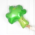 Cute broccoli-shaped foil balloon with cartoon face for fruit vegetable party decor - Broccoli