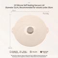 Couvercle sous vide en silicone beige 31cm pour récipients sous 30cm avec texture - 12 Pouces (Diamètre 31cm)