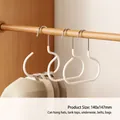 Set of 3 white curved hat organizers for closet, 140x147mm multifunctional storage hooks - Set of 3 / Simple White