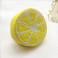 Yellow lemon slice slow rebound toy with realistic fruit texture for stress relief - Yellow Lemon