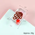 Brown popsicle ice cream charm with red heart detail and 6.5cm dimension tag - No Closure / Crown