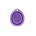 Purple silicone makeup brush cleaning mat with textured surface for deep cleaning - Water Drop / Purple