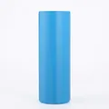 Sky blue 20oz straight sublimation tumbler with matte frosted finish and sleek design - 20oz / Blue