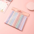 12-color Morandi highlighters in minimalist square design and transparent PVC pouch - Chisel Tip / Square Series-Single Tip 12 Pack