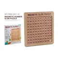 Magnetic Number Sliding Puzzle with 10x10 Grid and Educational Packaging for Kids - Number Version (P668-2021-10)