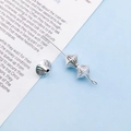 Antique silver spindle-shaped spacer bead with radial texture for DIY jewelry making - Spindle Radial Pattern Spacer Bead (16468) / 1 Piece (7x9mm) / Antique Silver