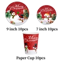 Christmas snowman tableware set with 9 and 7 inch paper plates and cups 10pcs pack - Christmas Snowman Paper Cups and Plates 3PCS Set