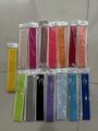 Set of 15 colorful non-slip sports headbands in individual transparent packaging - Yellow
