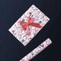 Pink and purple cloud pattern gift wrapping paper with a matching silk ribbon bow - Lucky Cloud / 50*70CM