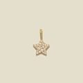 Goldener Sternanhänger mit funkelnden Zirkonia-Steinen für DIY-Halsketten-Schmuck - Stern Anhänger Ohne Kette