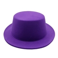 Classic purple flat top jazz hat in high-quality wool felt for men and women - Purple