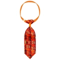 Verstellbare Halloween-Hundekrawatte mit leuchtenden orangefarbenen Kürbismustern - Oranger Kürbis (NT267-1)