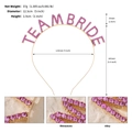 Diadema Team Bride con diamantes de imitación rosas y aleación dorada para despedidas - Estilo Letras TEAM BRIDE / Dorado - Rosa (TS-J3272GPINK)