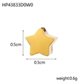 Minimalist gold stainless steel star pendant with 0.5cm dimensions and 0.6g weight - Star Pendant - 0.5x0.5cm (HP43833D0W0)
