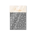 White floral nail stickers with butterfly and sketch rose patterns by tomoni nailart - White (TO 4510)