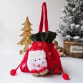 Christmas red gift bag with cute snowman design, perfect for holiday candy and small gifts. - Green Rim Snowman