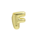 18k gold bubble balloon letter F pendant with polished finish and minimalist 3D style - Gold Letter F (Pendant Only, Without Chain)
