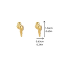 Detailed size specifications for gold-tone bird stud earrings with pearl and starfish accent - Gold Little Bird
