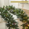 2m Snowy Red Berry Garland With Light