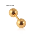 Bijou de piercing boule en acier inoxydable plaqué or poli de taille 0,8x6x4x4mm - 0.8*6*4*4mm / Or