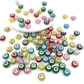 Glittery multi-color large hole resin beads with metal core for DIY bracelet making - Mixed 10 Quicksand Glitter Beads