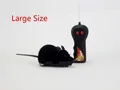 Large size remote control mouse toy with black flocking texture and wireless RC remote - L Black