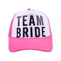 Cappellino trucker Team Bride rosa e bianco per feste di matrimonio ed eventi - Regolabile / TEAM Nero (Rosa)
