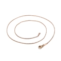Collana a catena a serpente in acciaio inossidabile oro rosa con chiusura a moschettone - 500mm x 1mm / Oro rosa