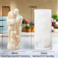 Silikonform für DIY-Kerzen in Form eines Paares inklusive fertiger Figur aus Gips - Umarmung