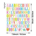 Colorful 1-inch vinyl letter and number sticker set for DIY scrapbooking and crafts - 1 Inch Bold-Candy