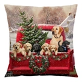 Y139-2/Labrador in Truck / 45x45cm (Pillowcase Only)