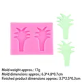 Molde de silicona rosa con forma de hoja de palma para decoración de tartas y dulces - Palmera (B652) / Rosa