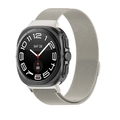 Correa milanesa de acero plateado con funda protectora negra para Samsung Watch Ultra - Universal para Watch Ultra/ Ultra2 / Luz Estelar