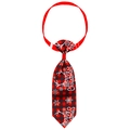 Christmas dog bow tie featuring red black buffalo plaid with Merry Christmas print - Red Black Plaid Merry Christmas (NT269-9)
