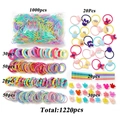 Comprehensive 1220pcs kids hair accessories set with colorful bands and clips in bulk - 1220PCS Style Boxed Set