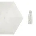 Mini pearl white sun umbrella with gold heart print, compact foldable design for women - Pearl White (Plain Mini)
