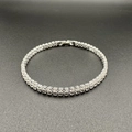 Braccialetto Con Doppia Fila Di Diamanti Sciolti (3 Mm)