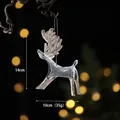 Glittery acrylic Christmas reindeer pendant 14cm hanging ornament for festive decoration - Elk