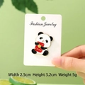 Pin de esmalte de panda con sobre rojo de la suerte, broche de joyería para niños - Buena Suerte Panda