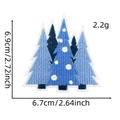 Blue Christmas tree embroidered patch showing dimensions 6.9cm x 6.7cm and weight 2.2g - Blue Christmas Patch 9# (Christmas Tree)