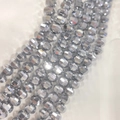 Faceted 8mm silver lantern beads for handmade jewelry making and DIY accessories - White Silver