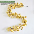 Ghirlanda natalizia dorata da 1,8m con palline lucide e opache per decorazioni - Stringa di palline d'oro