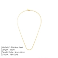 Minimalist 18K gold-plated stainless steel 55cm snake chain necklace for men and women - 18K Gold