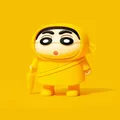 3D yellow silicone Crayon Shin-chan raincoat case compatible with AirPods Pro 2 - Shin-chan Raincoat + Carabiner / AirPods 1/2 Gen