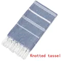 Knotted Tassel Style Sapphire Blue