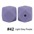 Perle ottagonali in silicone 17mm viola grigio chiaro per accessori dentizione - Viola Grigio Chiaro