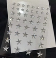 Star shaped crystal eye makeup stickers for kids on a transparent backing film - MX-39 White Star