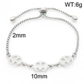 Silver stainless steel adjustable bolo bracelet with three 10mm smiley face charms - Smiley Face Silver (KB170800-Z)