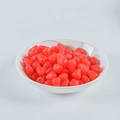 Miniature artificial red PVC strawberries displayed in a white decorative bowl - 1.1cm Strawberry